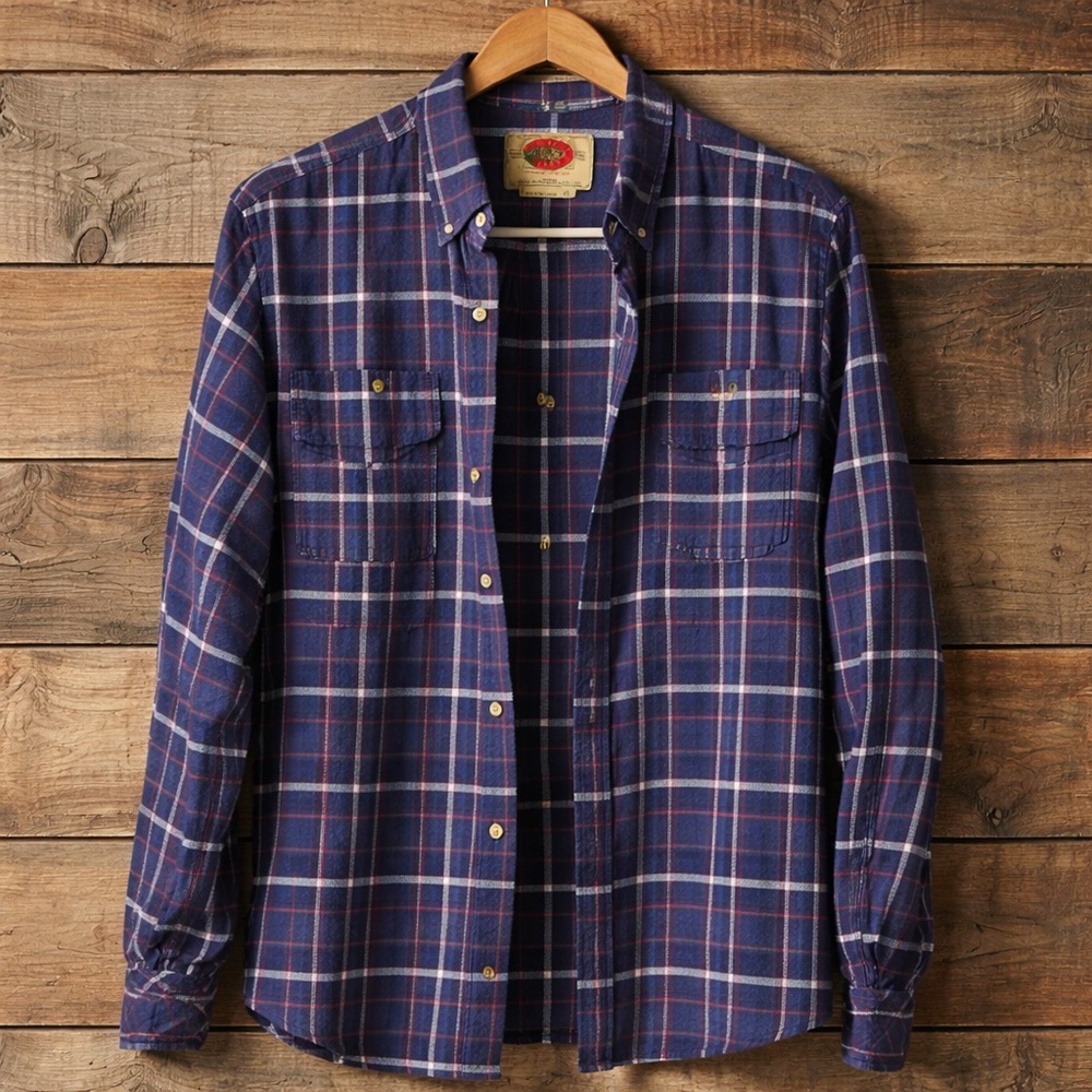 Boston Traders Luxury Vintage Size XL Mens Plaid Cotton  Button Down Shirt